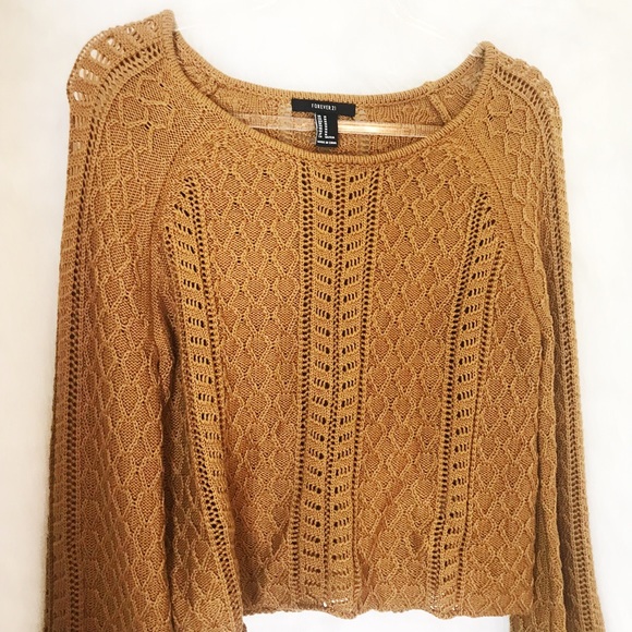 Forever 21 Sweaters - ❤️Forever 21 | Yellow/Gold Knit-Cable Sweater | M